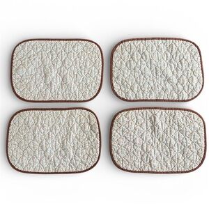 Vintage Quilted Floral Placemats Set of 4